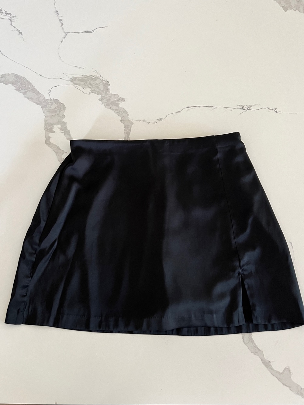 Abercrombie & Fitch Black Satin Mini Skort